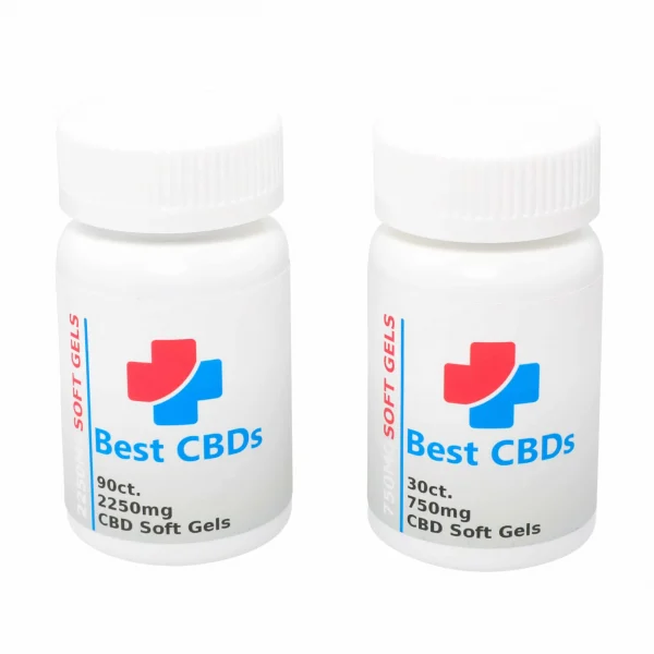 Two bottles of cbd oil are shown.